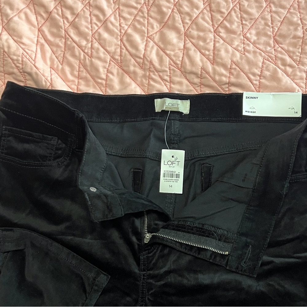 LOFT OUTLET Black Velvet Trousers - Picture 11 of 11